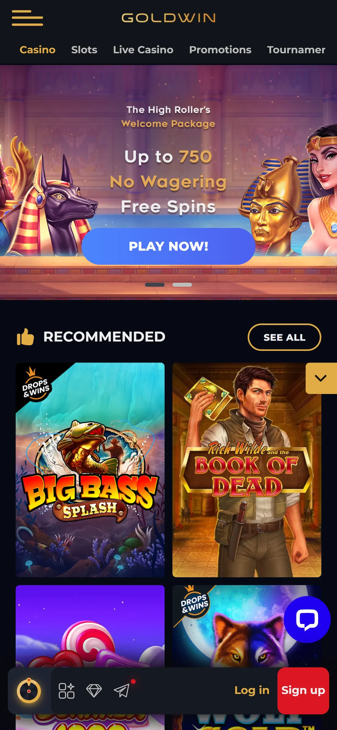 Goldwin Casino — mobil